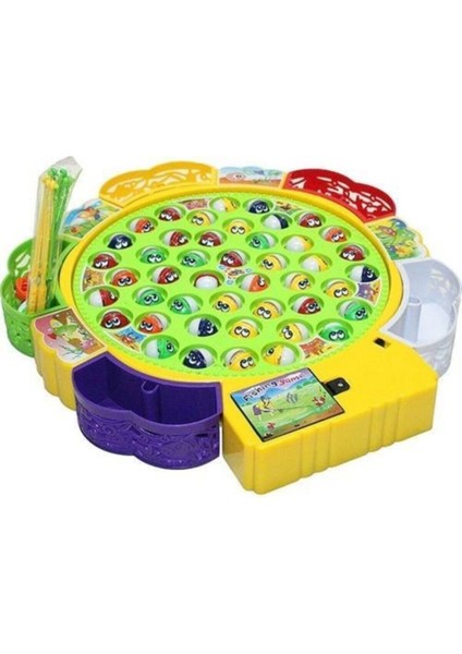 Balık Tutma Oyunu Pilli Sesli Oltalı Büyük Boy - 45 Balık 5 Olta