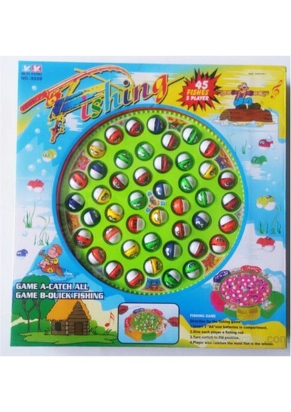 Balık Tutma Oyunu Pilli Sesli Oltalı Büyük Boy - 45 Balık 5 Olta fiyatları