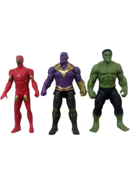 5'li Avengers Yenilmezler Süper Kahraman Aksesuarlı Işıklı Figürler fiyatları