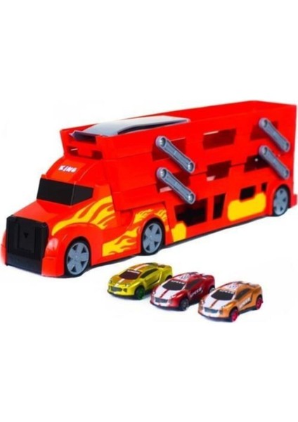 King Toys 3 Katlı Sürat Pistli Tır 3 Arabalı TKM-1032