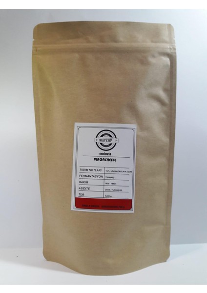 Waycup Coffee Ethiopia Yirgacheffe Çekirdek Kahve 500GR