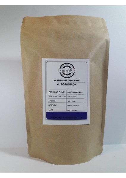 Waycup Coffee El Salvador El Borbollon Çekirdek Kahve 500GR