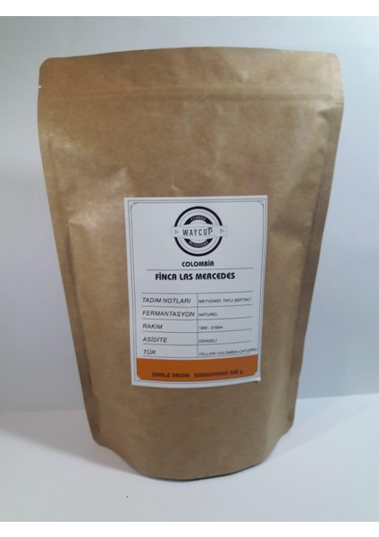 Waycup Coffee Colombia Finca Las Mercedes Çekirdek Kahve 1000GR