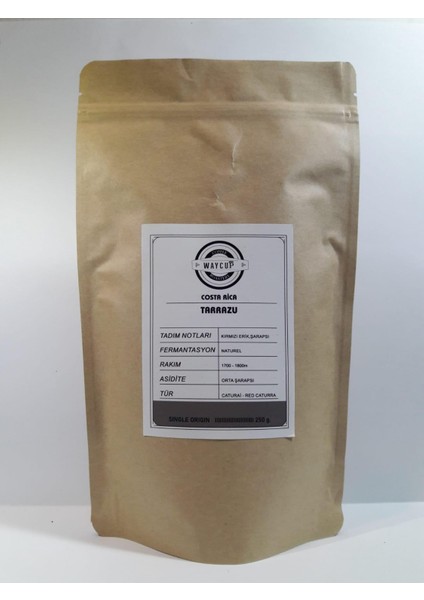 Waycup Coffee Costa Rica Tarrazu Çekirdek Kahve 1000GR