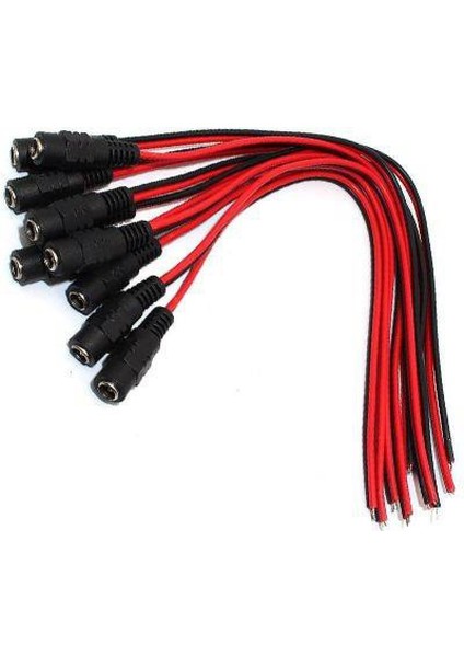 Güvenlik Kamerası 12V Dc Dişi Power Jack Dc Jak Kablo Bağlantı Kablosu 25 Adet Powerjack modelleri