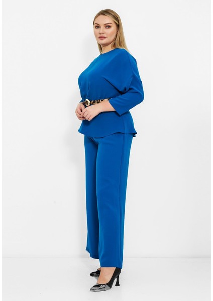 Kadın Büyük Beden Geniş Paçalı Alt Üst Ikili Takım fiyatları