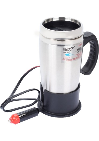 24V Termoslu Araç Su Isıtıcı Kettle 24V Çay Kahve Otomobil