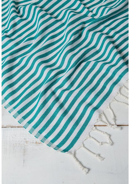 Akasya %100 Pamuk Plaj Havlusu, Hamam Peştamal, Banyo Havlusu, Misafir Havlusu, Havuz Havlusu, Spa Havlusu (90X190 Cm, Koyu Yeşil)