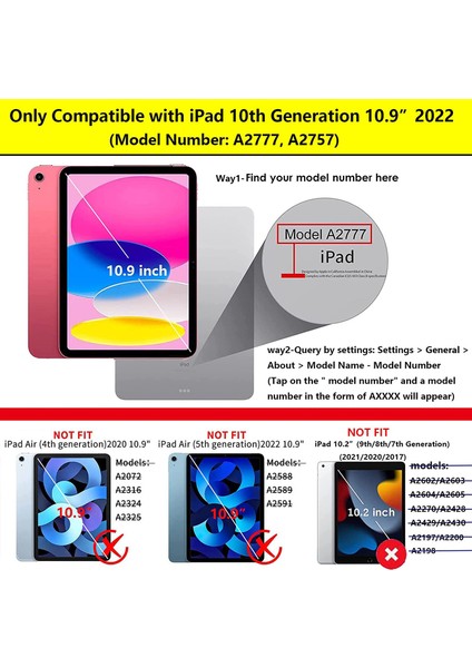 Apple Ipad 10. Nesil 2022 10.9 Inç Dönerli Pu Deri Kılıf