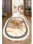 Dijital Baskılı Kaymaz Taban Yıkanabilir Oval Salon Halısı Mutfak Halısı Yolluk NDO-SD-141 1