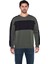 Keep Out 5005 Çift Renkli Bisiklet Yaka Oversize Basic Erkek Sweatshirt 2