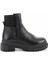 Siyah Deri Kadın Bot & Bootie K02724300003 2