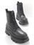Siyah Deri Kadın Bot & Bootie K02283586203 1