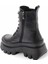 Siyah Deri Kadın Bot & Bootie K02283586203 4
