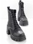 Siyah Paraşüt Kadın Bot & Bootie K02140020467 1
