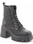 Siyah Paraşüt Kadın Bot & Bootie K02140020467 3