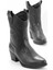Siyah Deri Kadın Bot & Bootie K02586888803 1