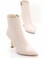 Mat Bej Saten Kadın Bot & Bootie K02992052938 1
