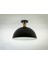 modern,rustik,vintage mutfak,oda,cafe,oteller için siyah 1xe27 metal plofonyer avize çap:40cm 1