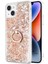 Apple iPhone 14 Plus Kılıf Glitter Liquid Holder Gold 1