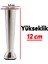 Mobilya Sehpa Puf Zigon Metal Ayağı Ayarlanabilir Krom Ayak 12 cm 2
