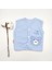 Kapitone Bebek Yelek Mavi Ayı Desenli %100 Cotton 1