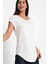 Bodyflırt Geniş Yaka Mini Kol Sırt V Dantelli Beyaz-52 5