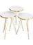 Zigon Sehpa Gold Beyaz Tel 2