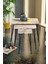 Metal Ayaklı Mermer Desenli 3'lü Zigon Sehpa Seti 37x60x47 cm Salon ve Oturma Odası Dekor 1