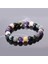Sertifikalı Dumortierit, Varisit, Kalsit, Labradorit, Ametist Doğal Taş 8 mm Bileklik 3