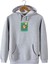 Erkek Gri Önü Smiley Baskılı Kapüşonlu Sweatshirt 22K-5200322-4 2