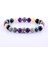 Sertifikalı Dumortierit, Varisit, Kalsit, Labradorit, Ametist Doğal Taş 8 mm Bileklik 4