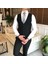 Italyan Stil Ceket Yelek Pantolon Takım Elbise Siyah T5584 4