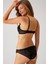 Siyah 4810 Milan Çiçek Desen Dantelli Push Up Dolgulu Iç Çamaşırı Takımı (Tak - Çıkar Askılı) 4