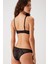 Siyah 4811 Biella Çiçek Desen Soft Push Up Dolgulu Tül Detaylı Iç Çamaşırı Takımı 3
