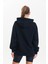 Siyah Kapüşonlu Çift Kanguru Cepli Oversize Sweatshirt 5