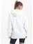 Ekru Kapüşonlu Çift Kanguru Cepli Oversize Sweatshirt 3