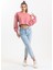 Gül Kurusu Oversize Crop Sweatshirt 2