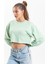 Su Yeşili Oversize Crop Sweatshirt 1