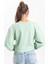 Su Yeşili Oversize Crop Sweatshirt 4