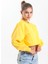 Sarı Oversize Crop Sweatshirt 1