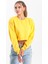 Sarı Oversize Crop Sweatshirt 3
