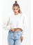 Ekru Oversize Crop Sweatshirt 1