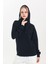 Siyah Kapüşonlu Kanguru Cepli Basic Sweatshirt 4