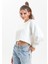 Ekru Oversize Crop Sweatshirt 2