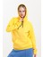 Sarı Kapüşonlu Kanguru Cepli Basic Sweatshirt 4