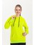 Limon Sarısı Kapüşonlu Kanguru Cepli Basic Sweatshirt 4