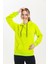 Limon Sarısı Kapüşonlu Kanguru Cepli Basic Sweatshirt 5