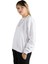 Kadın Beyaz Oversize Üç Iplik Şardonlu Bisiklet Yaka Sweatshirt 22K-5200177-5 3