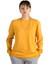 Kadın Sarı Basic Bisiklet Yaka Düz Renk Sweatshirt Sweatshirt 22Y-5200177 1